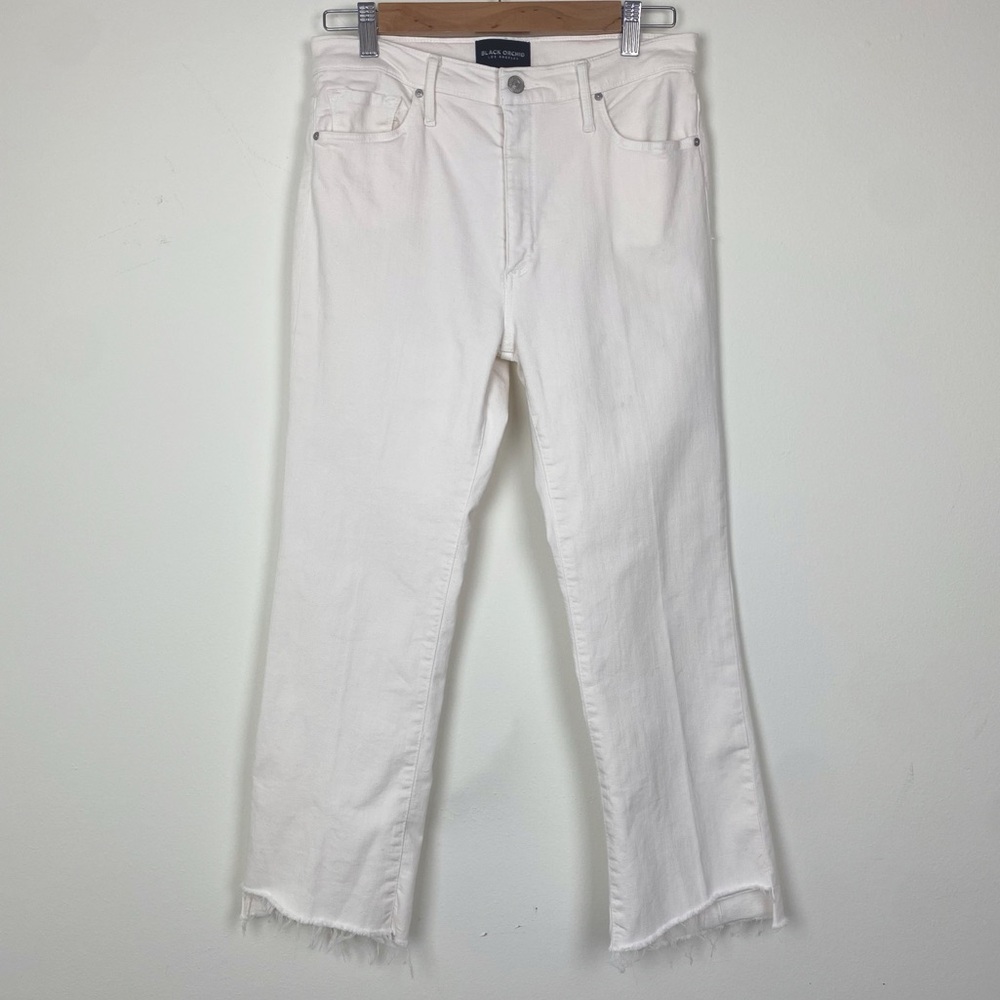 Black Orchid Cindy Slant Fray Jean Sz 29